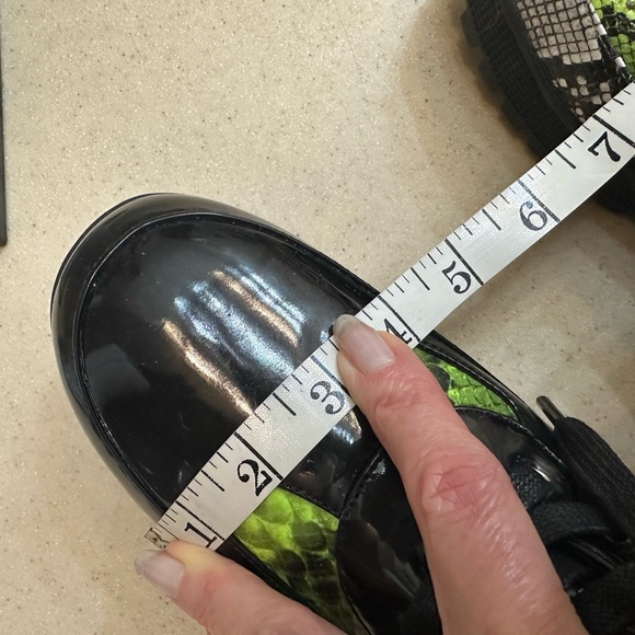 Cape Robbin Black and Green Combat Boots with Pink Accents - Picture 7 of 7